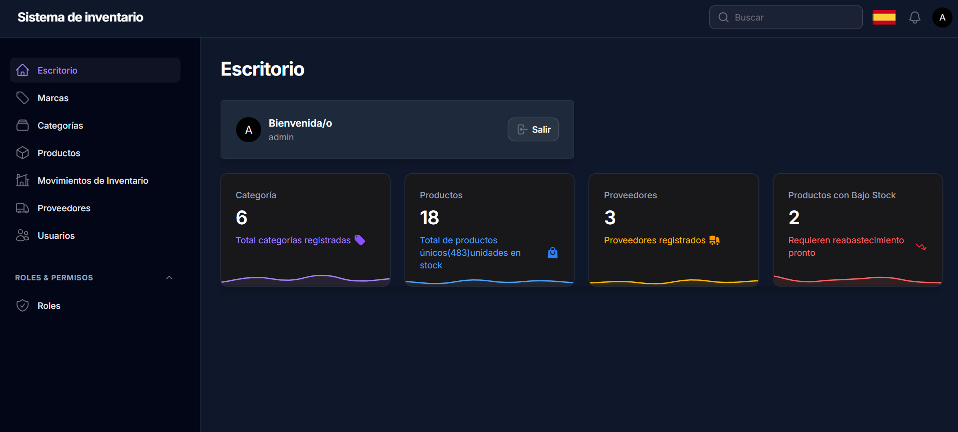 Sistema de inventario